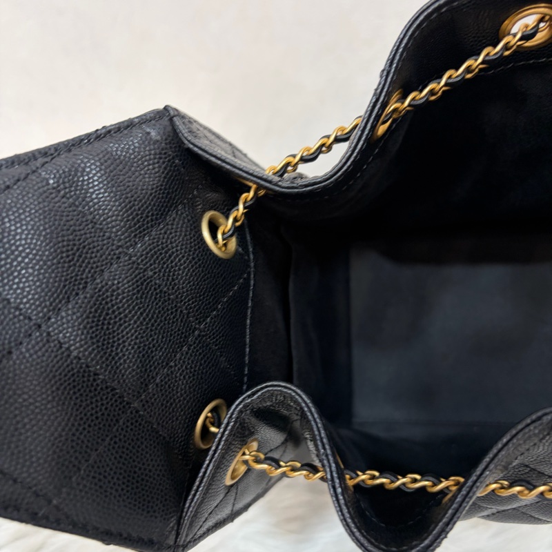 CHANEL AS5293 粒紋小牛皮 金釦 雙口袋 CHANEL 25 小型包 肩背包-43