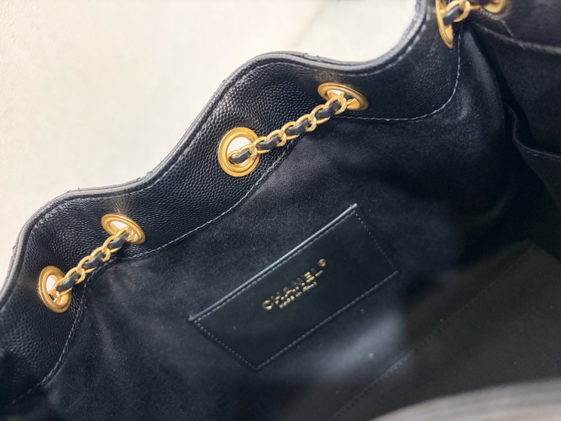 CHANEL AS5293 粒紋小牛皮 金釦 雙口袋 CHANEL 25 小型包 肩背包-46