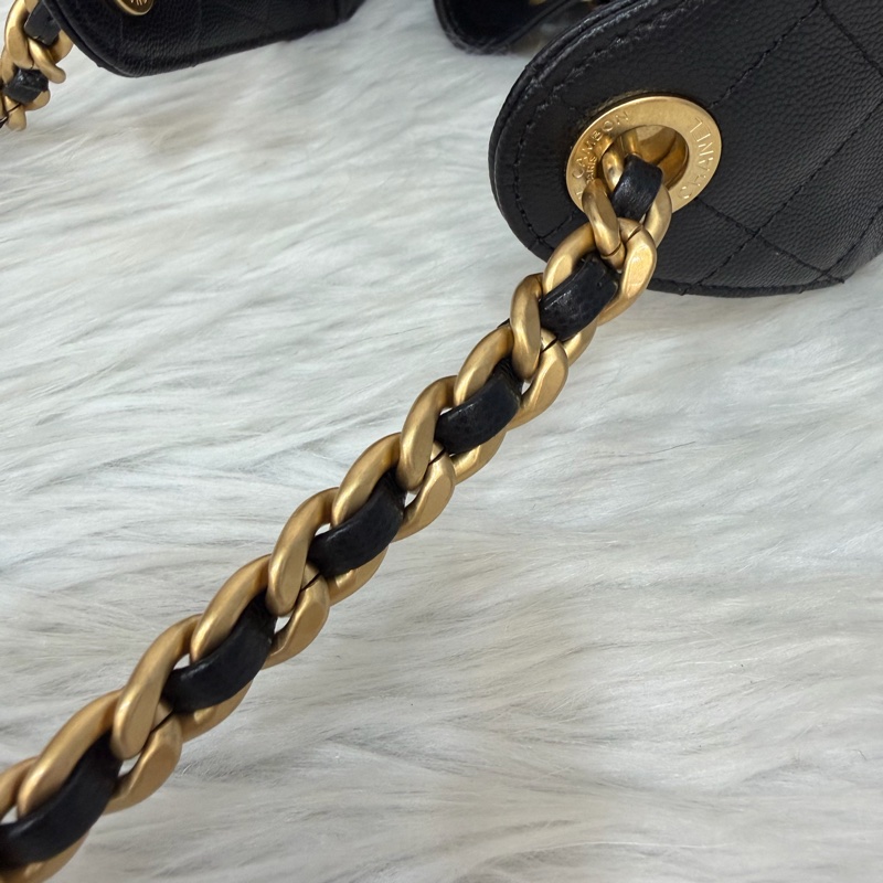 CHANEL AS5293 粒紋小牛皮 金釦 雙口袋 CHANEL 25 小型包 肩背包-61