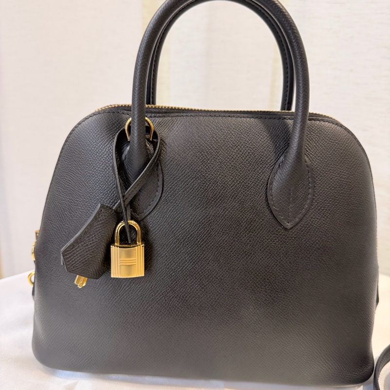 Hermes 89黑Epsom皮金釦Bolide 25-1