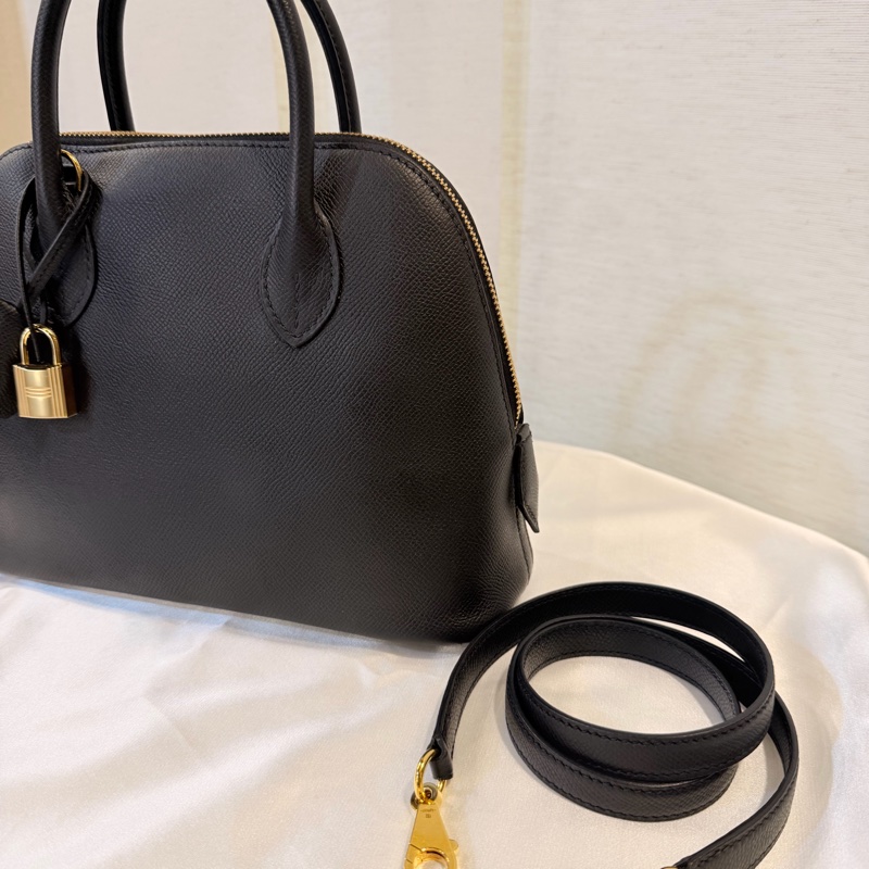 Hermes 89黑Epsom皮金釦Bolide 25-2