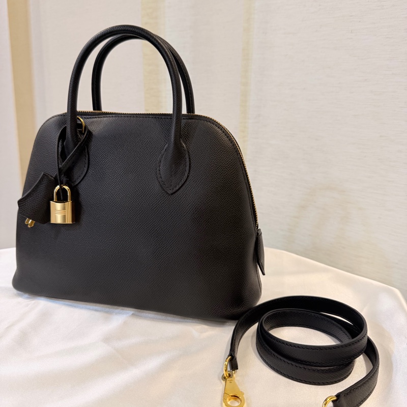 Hermes 89黑Epsom皮金釦Bolide 25-5