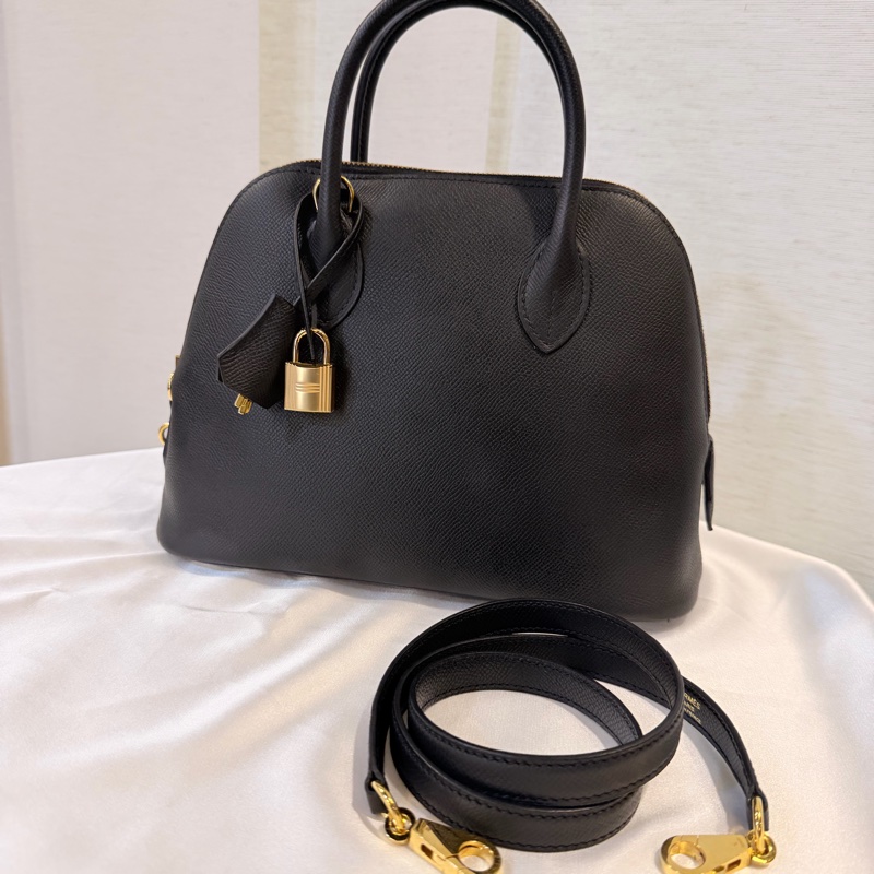Hermes 89黑Epsom皮金釦Bolide 25-7