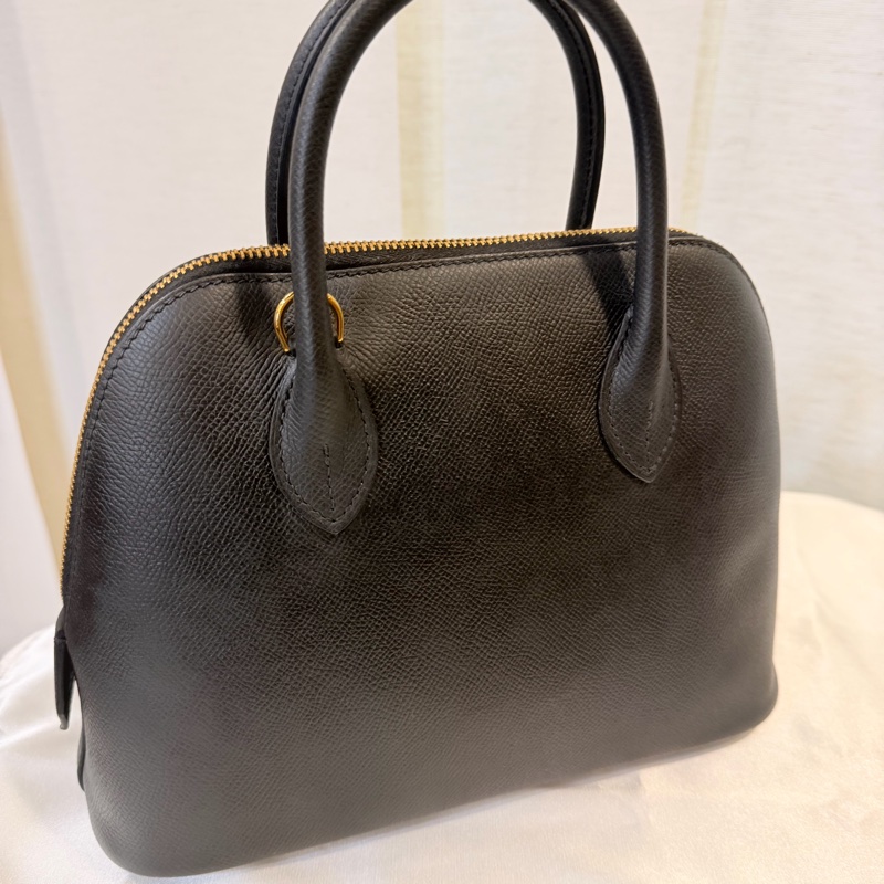 Hermes 89黑Epsom皮金釦Bolide 25-9