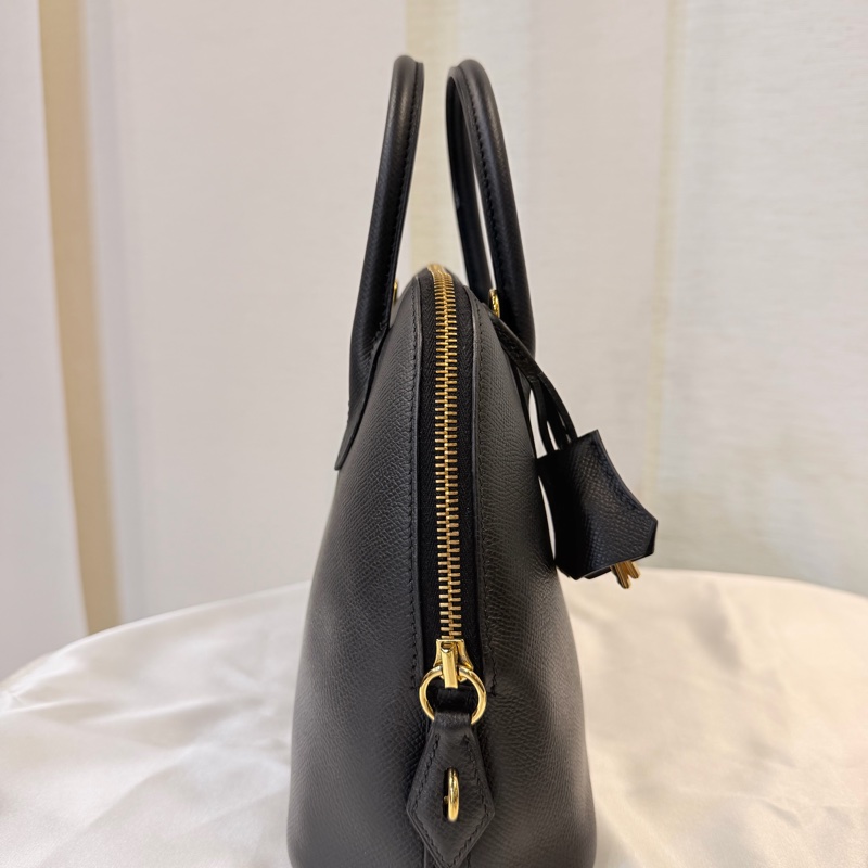 Hermes 89黑Epsom皮金釦Bolide 25-25