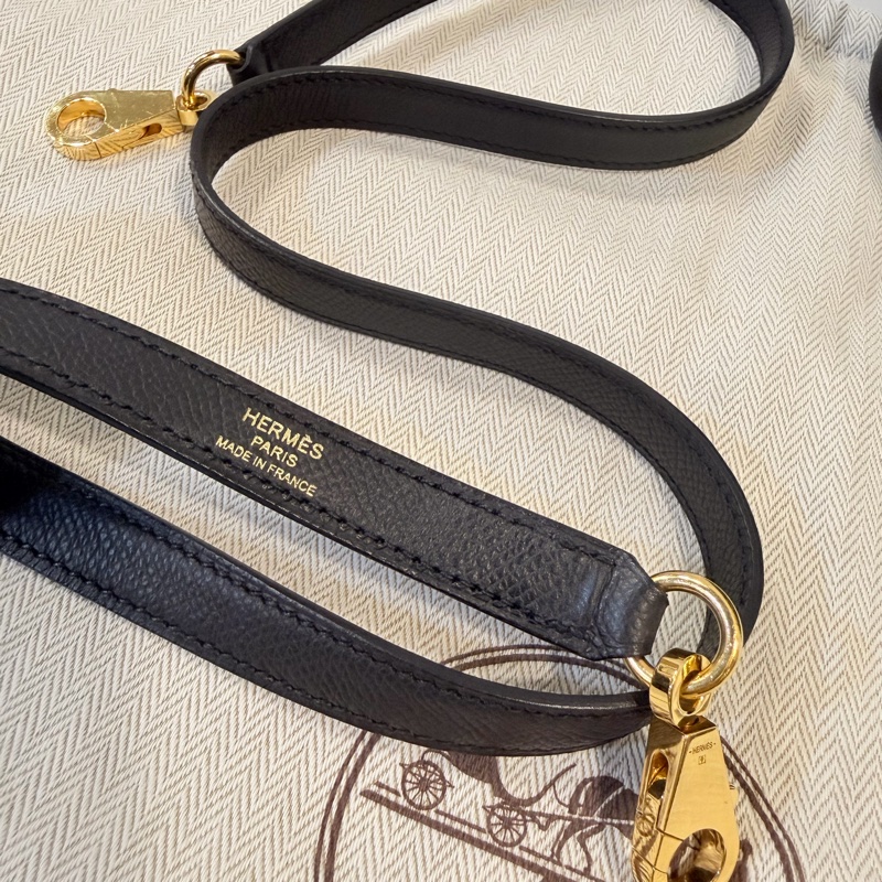 Hermes 89黑Epsom皮金釦Bolide 25-29