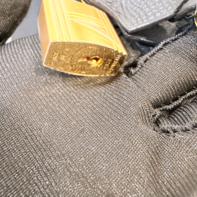 Hermes 89黑Epsom皮金釦Bolide 25-33
