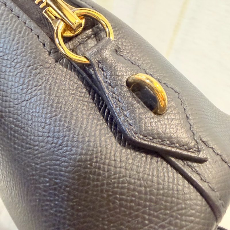 Hermes 89黑Epsom皮金釦Bolide 25-55