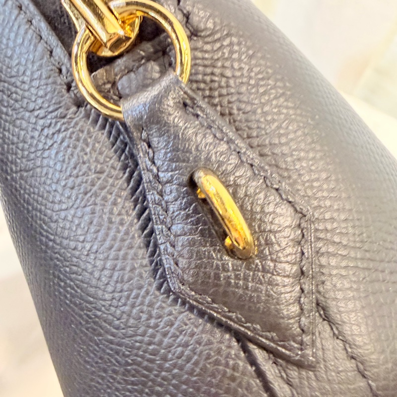 Hermes 89黑Epsom皮金釦Bolide 25-59