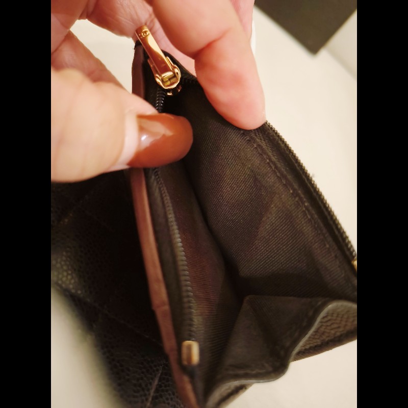 Chanel 經典菱格紋三折羊皮短夾-23