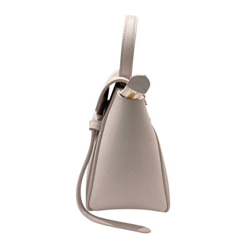 CELINE 思琳 NANO BELT BAG 鯰魚包 手提肩背包 皮革 淺粉 金釦-4