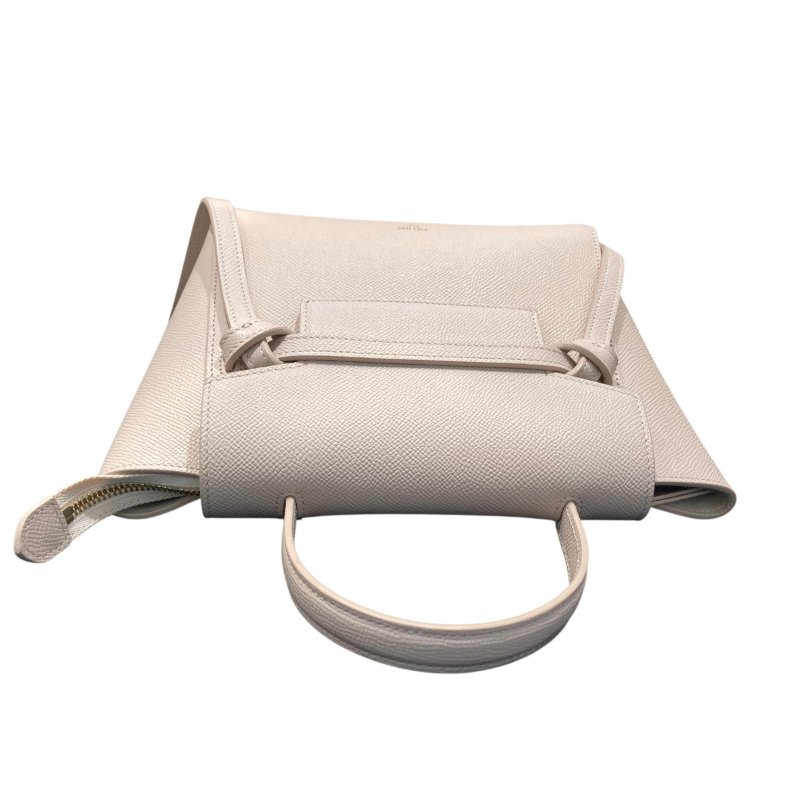CELINE 思琳 NANO BELT BAG 鯰魚包 手提肩背包 皮革 淺粉 金釦-5