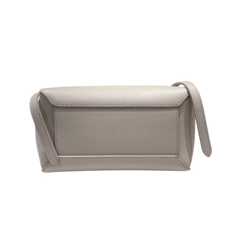 CELINE 思琳 NANO BELT BAG 鯰魚包 手提肩背包 皮革 淺粉 金釦-6