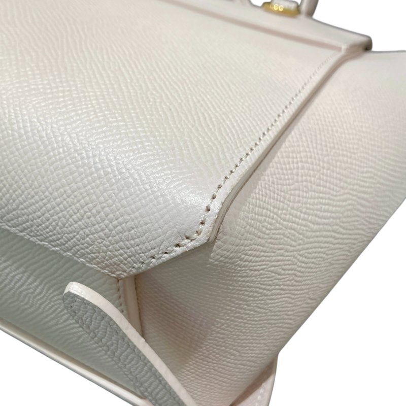 CELINE 思琳 NANO BELT BAG 鯰魚包 手提肩背包 皮革 淺粉 金釦-9