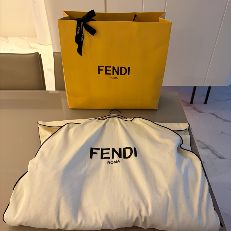 Fendi 羊毛拼接羊皮外套-1