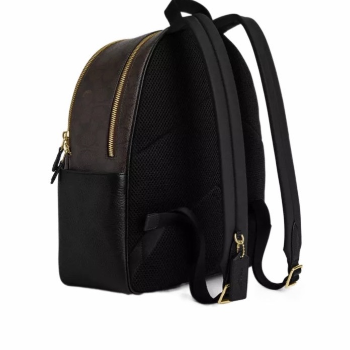 Coach 女士 Court 標誌性帆布背包均碼碼27.3cm*12cm*31.8cm-3