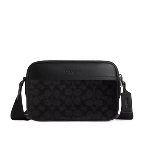 Coach 男士 可調節肩帶斜挎包均碼碼22.86cm*6.99cm*15.24cm