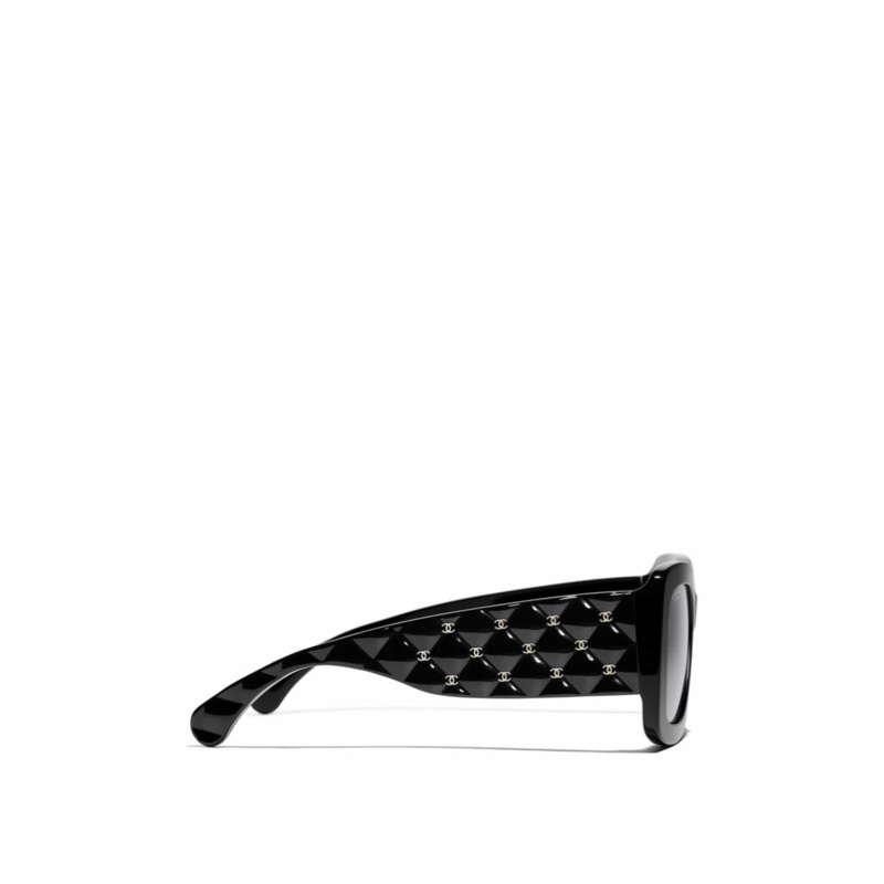 Chanel 女士 撞色粗邊框太陽鏡54碼橋寬: 1.7cm; 鏡腿長: 13.5cm; 鏡片直徑: 5.4cm-1