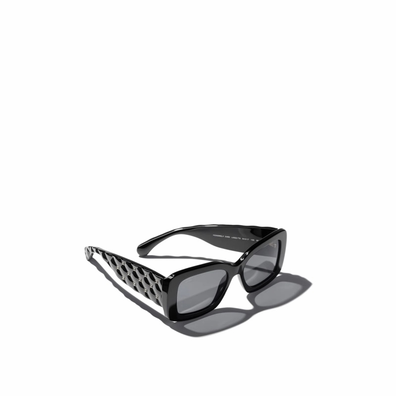 Chanel 女士 撞色粗邊框太陽鏡54碼橋寬: 1.7cm; 鏡腿長: 13.5cm; 鏡片直徑: 5.4cm-4