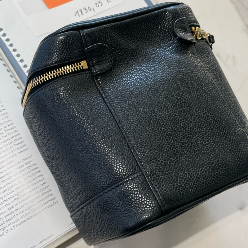 ▪️富貴選物FUGUEI▪️Chanel vintage 老香 荔枝牛皮 手提化妝包-12