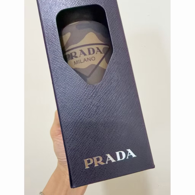 Prada 意大利 迷彩 不鏽鋼 保溫瓶 500Ml 全新 僅拆封拍照 完美主義者勿下單 此單不議價-7