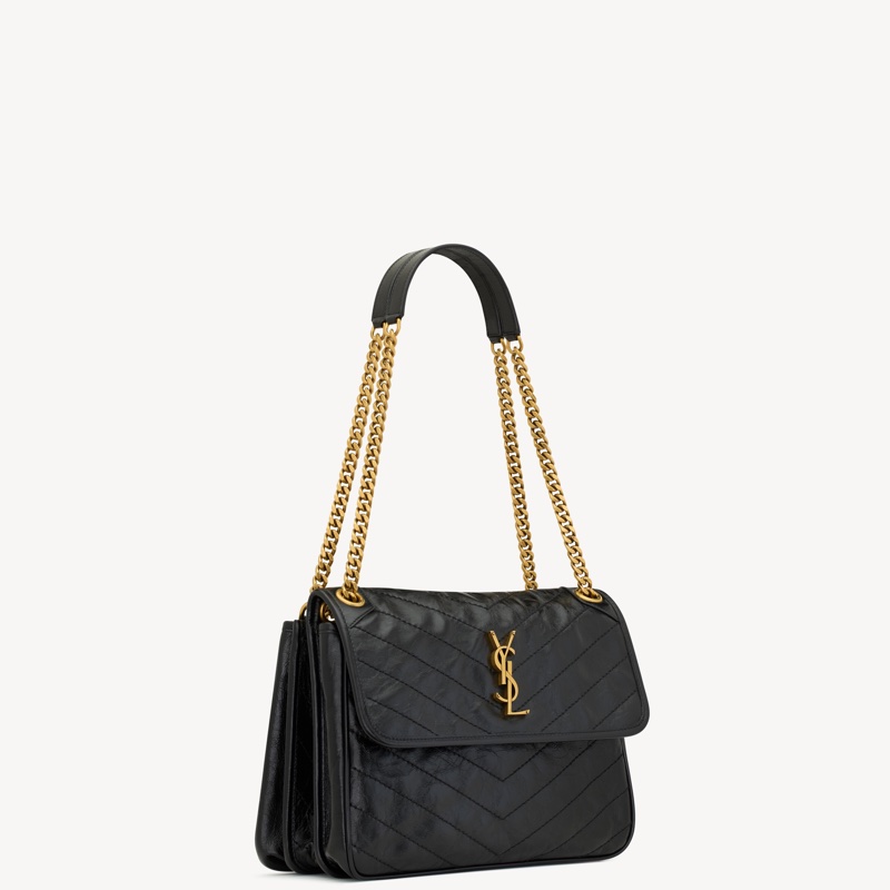 Saint Laurent 女士 NIKI TRIPOUCH in vintage leather 徽標單肩包均碼碼28cm*13.5cm*20.5cm-1