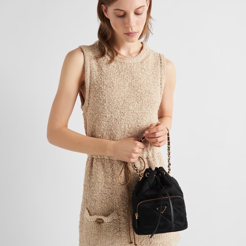 Prada 女士 徽標拉鍊單肩包均碼碼17.5cm*12cm*22.5cm-6