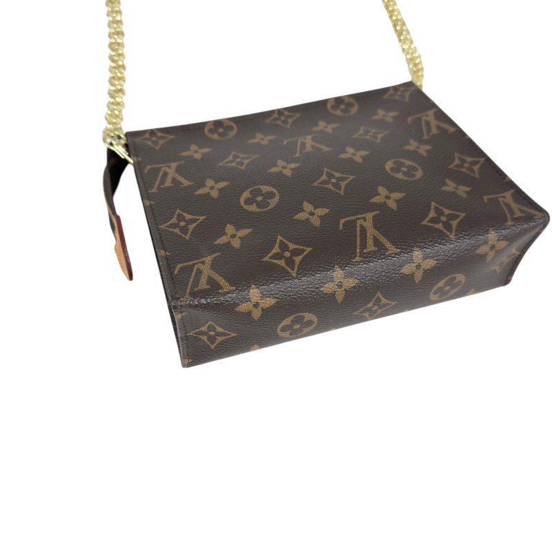 LOUIS VUITTON *自加鏈＞送無品牌扣＋無品牌鏈帶* 老花 斜揹袋-11