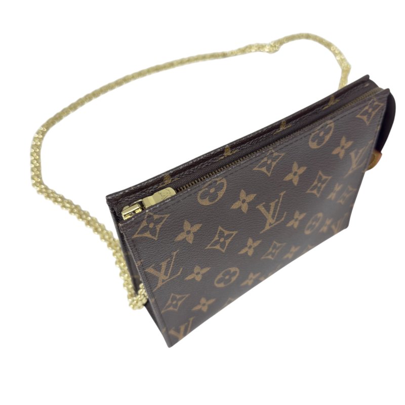 LOUIS VUITTON *自加鏈＞送無品牌扣＋無品牌鏈帶* 老花 斜揹袋-14