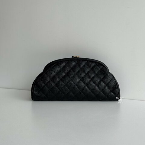 99新🆕 Chanel 香奈兒 手拿包 黑色銀釦