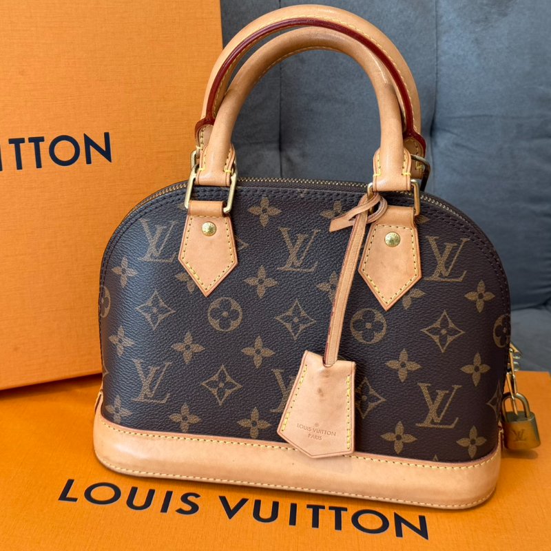 LV Alma BB 老花手提斜背貝殼包-0