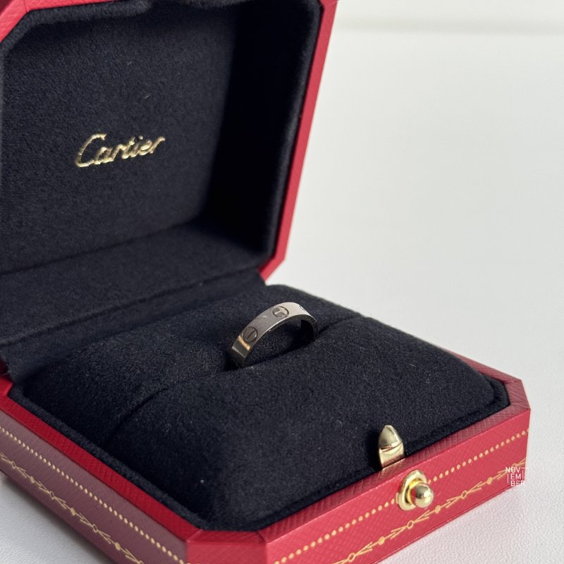98新🤍 Cartier 卡地亞 LOVE戒指 白金47號-4
