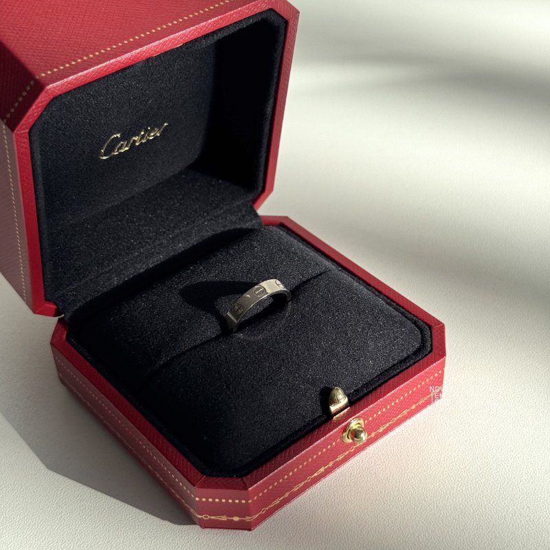 98新🤍 Cartier 卡地亞 LOVE戒指 白金47號-13