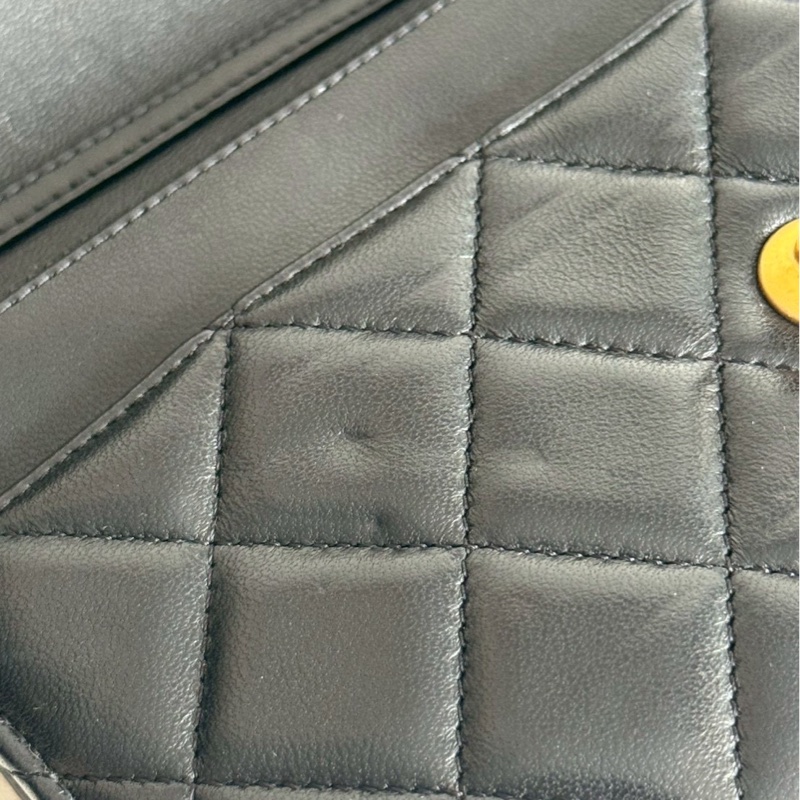95新🖤 全配有購證🙌🏻 Chanel 香奈兒 金球 WOC 黑色金釦-16