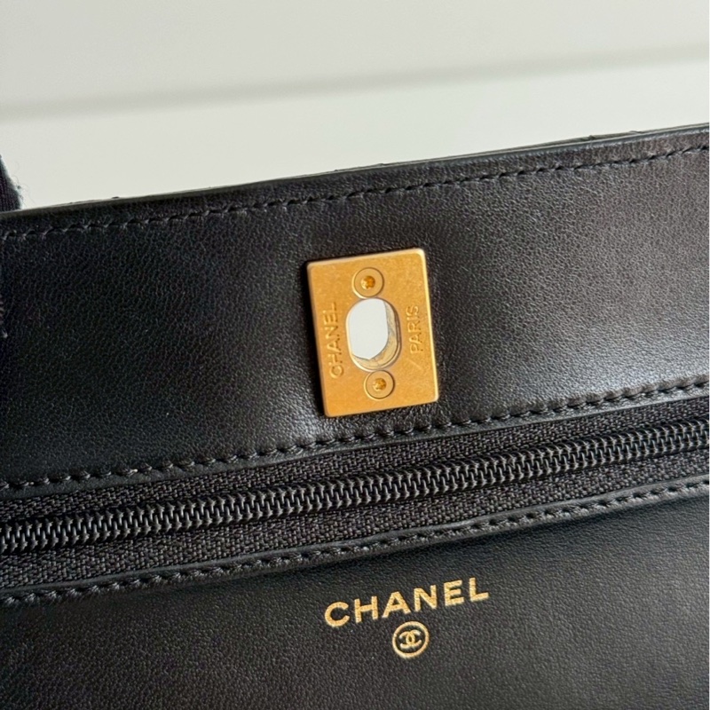 95新🖤 全配有購證🙌🏻 Chanel 香奈兒 金球 WOC 黑色金釦-19