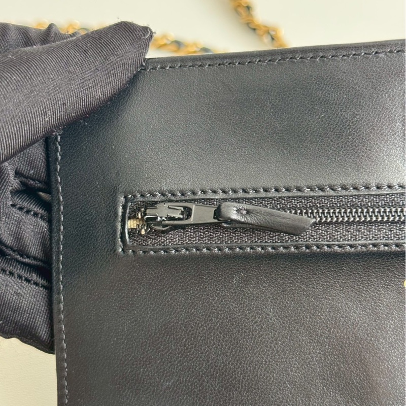 95新🖤 全配有購證🙌🏻 Chanel 香奈兒 金球 WOC 黑色金釦-20