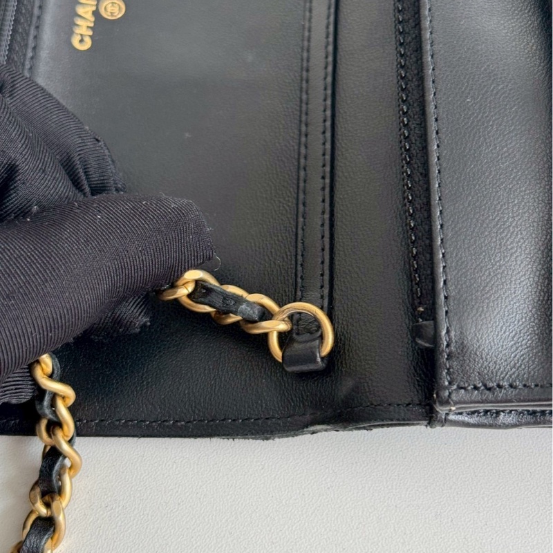 95新🖤 全配有購證🙌🏻 Chanel 香奈兒 金球 WOC 黑色金釦-23