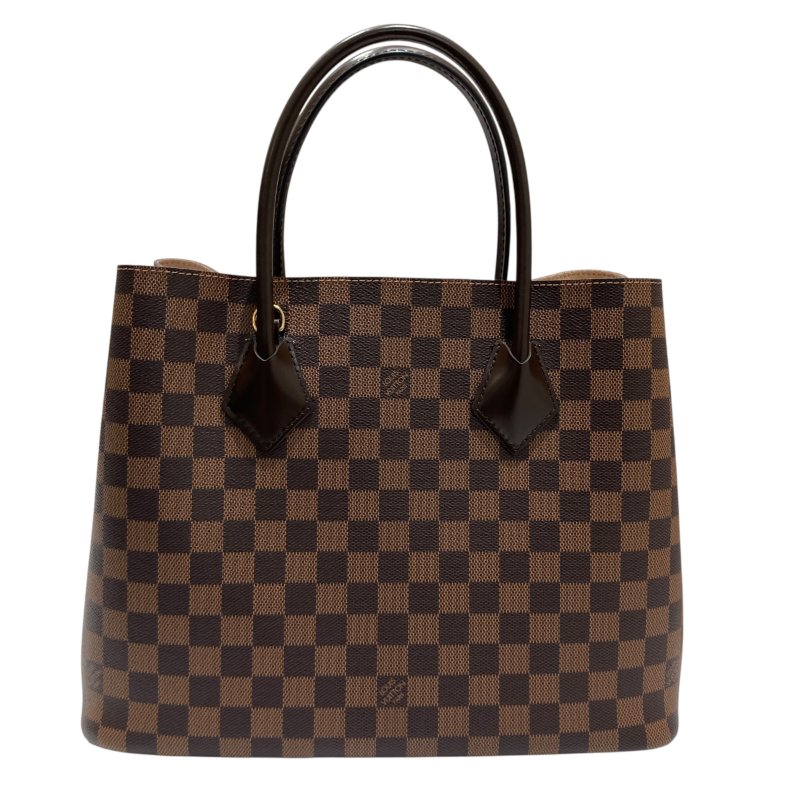 LOUIS VUITTON 路易威登 N41435 DAMIER EBENE KENSINGTON 2WAY 托特肩背包 PVC帆布 棕色 金釦-2