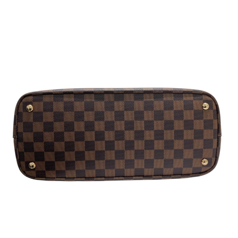 LOUIS VUITTON 路易威登 N41435 DAMIER EBENE KENSINGTON 2WAY 托特肩背包 PVC帆布 棕色 金釦-5