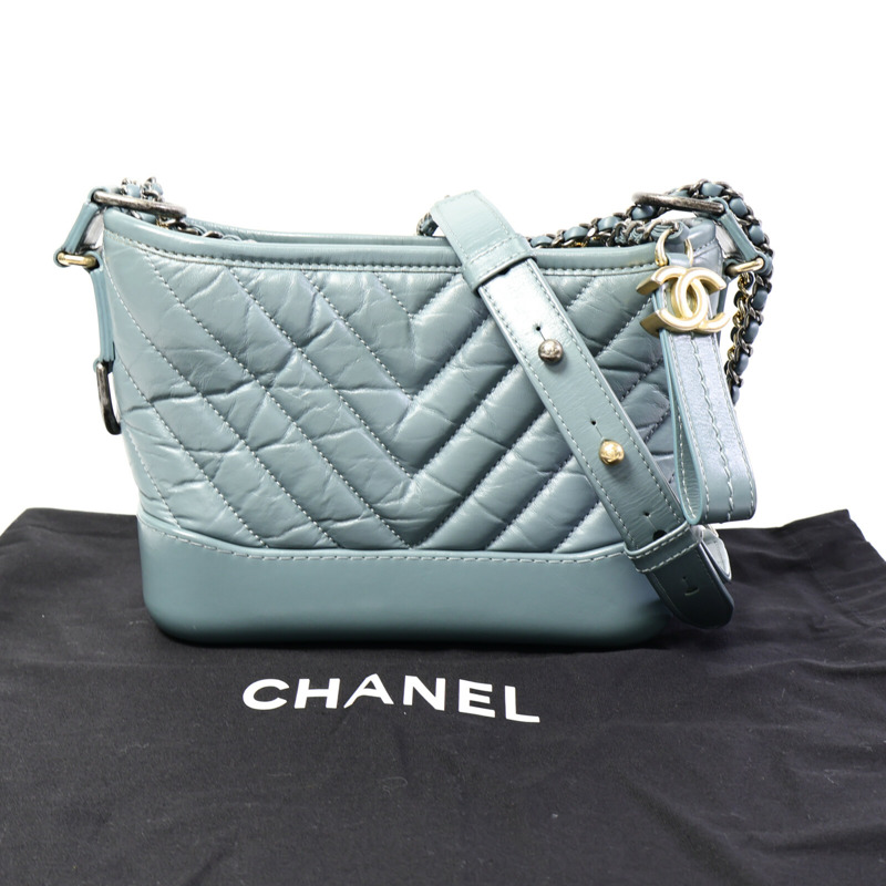 CHANEL 牛皮皮革Gabrielle Small肩背袋-9