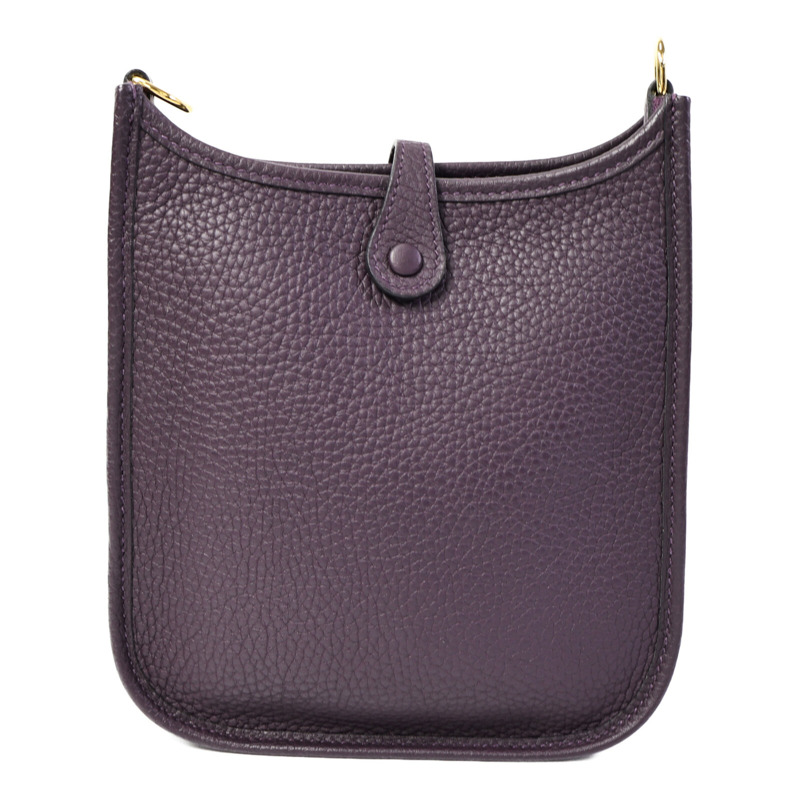 HERMES Clemence皮革Evelyne TPM肩背袋Raisin-1