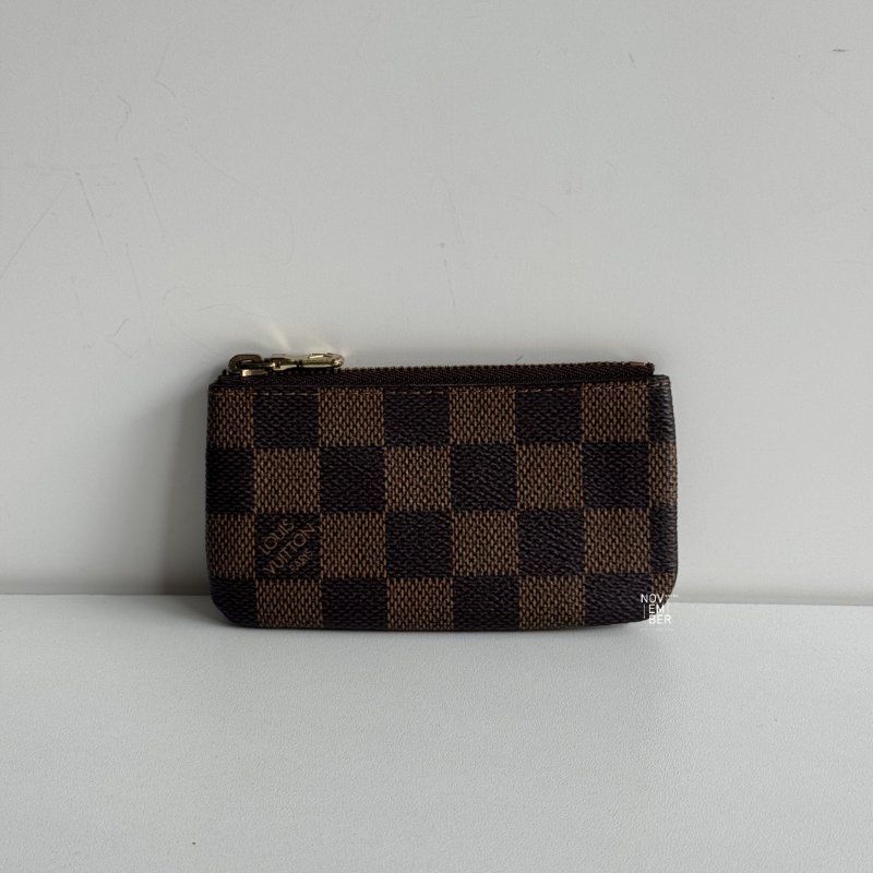 98新🤎 Louis Vuitton LV 路易威登 棋盤格拉鏈零錢包-0