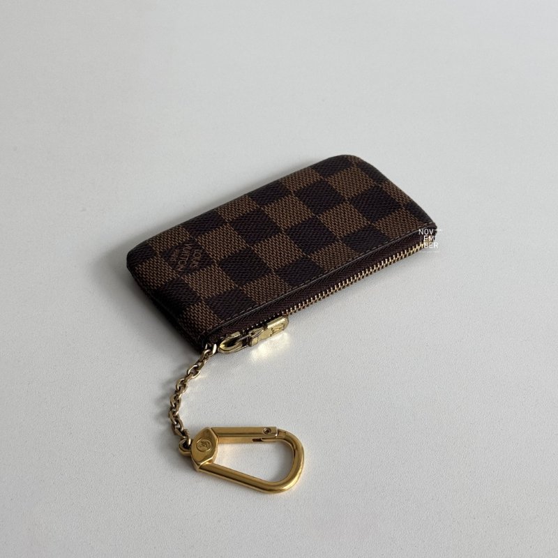 98新🤎 Louis Vuitton LV 路易威登 棋盤格拉鏈零錢包-1