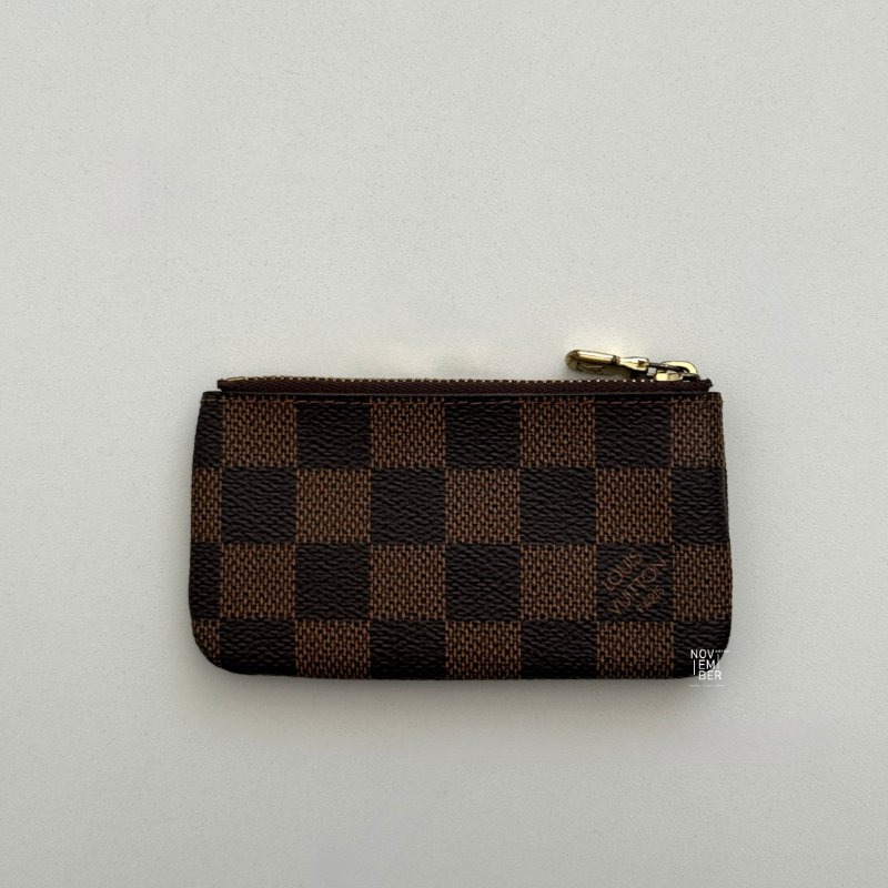 98新🤎 Louis Vuitton LV 路易威登 棋盤格拉鏈零錢包-3