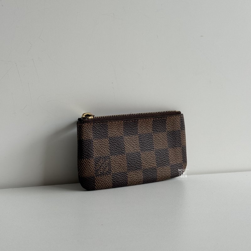 98新🤎 Louis Vuitton LV 路易威登 棋盤格拉鏈零錢包-4