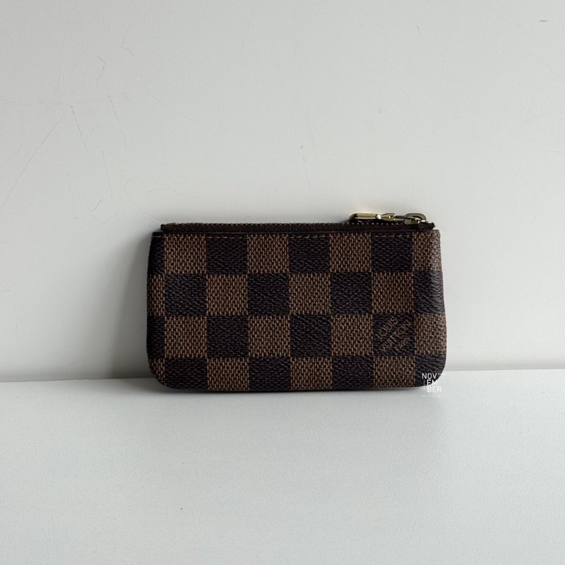 98新🤎 Louis Vuitton LV 路易威登 棋盤格拉鏈零錢包-6