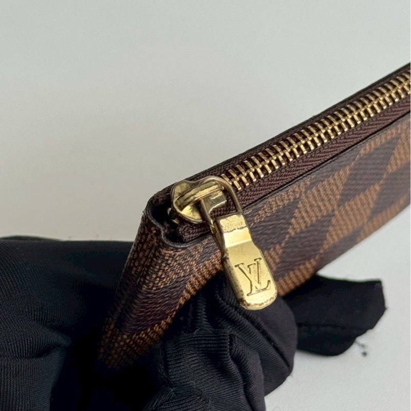 98新🤎 Louis Vuitton LV 路易威登 棋盤格拉鏈零錢包-11