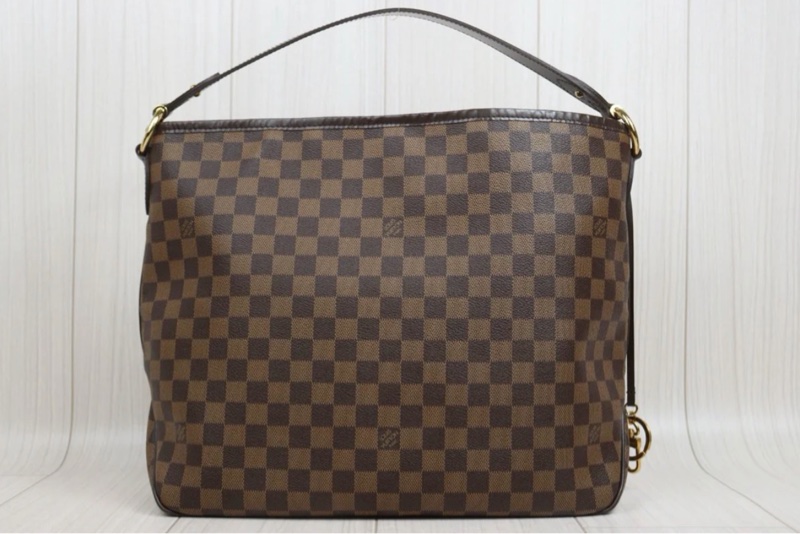 「JL精品代購」98新 LV 棋盤格Neverfull 購物袋 中號-4