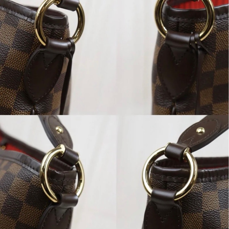 「JL精品代購」98新 LV 棋盤格Neverfull 購物袋 中號-6