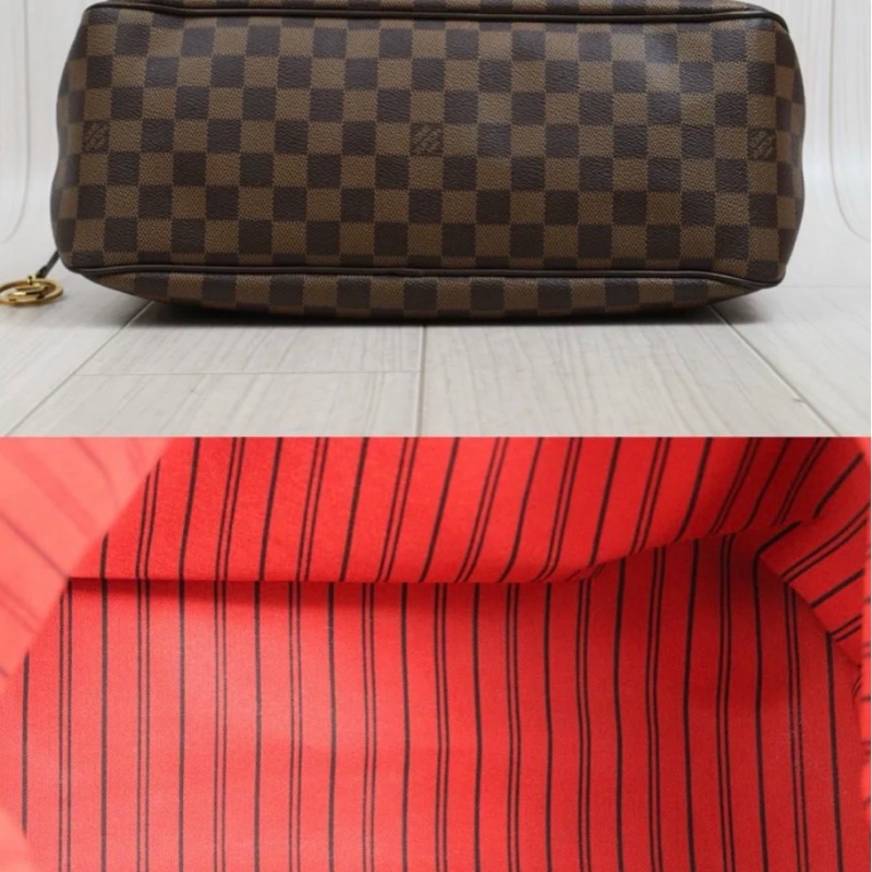 「JL精品代購」98新 LV 棋盤格Neverfull 購物袋 中號-8
